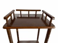 Alternative view of Vintage French Wood Wooden Small Bedside Telephone Table Plinth Display Storage Box Stand Container Prop Decor c1970-80's