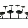 Vintage French Metal Eight 8 Candlestick Candle Stick Holder Stand Display Black Iron circa 1980-80's