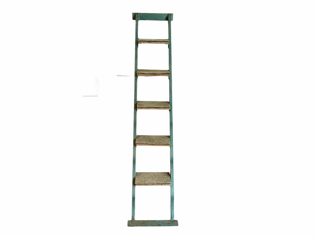 Vintage French Boat Library Metal Wooden Wood Galley Steps Step Stepladder Ladder Library Repurposed c1980-90’s