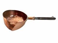 Antique French Copper Metal Hanging Sugar Jam Pan Saucepan Cooking Pot Stove Top Traditional French Kitchen c1900-20's