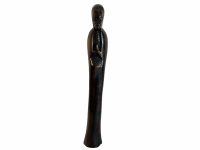 Vintage African Tall Figurine Statue Primitive Art Carving Wooden Wood Ornament Decorative Display circa 1980-90's