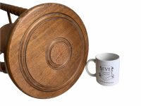 Alternative view of Vintage Pot Stand French Chunky Strong Natural Wood Large Double Flower Plant Ornament Plinth Display Side Table Stool c1970-80's / EVE