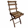 Vintage French Wooden Wood Folding Childs Toy Chair Stool Stand Seat Table Plinth Plant Pot Stand Display c1940-50's / EVE