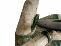 Alternative view of Vintage Indian Wood Wooden Hand Carved Musician Cymbal Percussion Ornament Wooden Figurine Model Decor c1980-90's / EVE