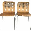 Vintage Chair Metal Wood Jules Ikea Bistro Cafe Seat Kitchen Side Table Stand Display Four Available circa 1990's / EVE