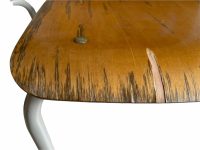 Alternative view of Vintage Chair Metal Wood Jules Ikea Bistro Cafe Seat Kitchen Side Table Stand Display Four Available circa 1990's / EVE