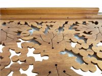 Alternative view of Vintage French Acorn Oak Wood Ornately Carved Decorated Wooden Serving Dining Lap Tray c1970-80's / EVE