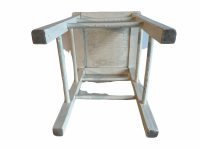 Alternative view of Vintage French White Stool Wooden Wood Kitchen Chair Seat Kitchen Table Farm Stand Plinth Display Flower Pot Stand circa 1950-60's / EVE