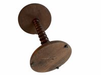 Alternative view of Vintage French Barley Twist Spiral Circular Side Table Compact Stand Display Plant Pot Plinth Tall Twisty Heavy c1970-80's / EVE