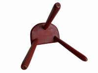 Alternative view of Vintage Stool French Traditional Rustic Rural D Wooden Brown Wood Small Stand Display Rest Plinth Seating Plant Pot c1940's / EVE