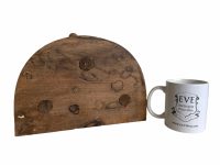 Alternative view of Vintage French Wooden Wood Milking Stool Chair Seat Kitchen Table Farm D Shaped Seat Plant Rest Stand Plinth c1950-60's / EVE