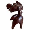 Vintage African Small Wooden Nimba Ornament Figurine Decorative Carved Statue Carving Sculpture Wood Tribal Art c1980-90's / EVE