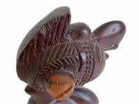 Alternative view of Vintage African Small Wooden Nimba Ornament Figurine Decorative Carved Statue Carving Sculpture Wood Tribal Art c1980-90's / EVE