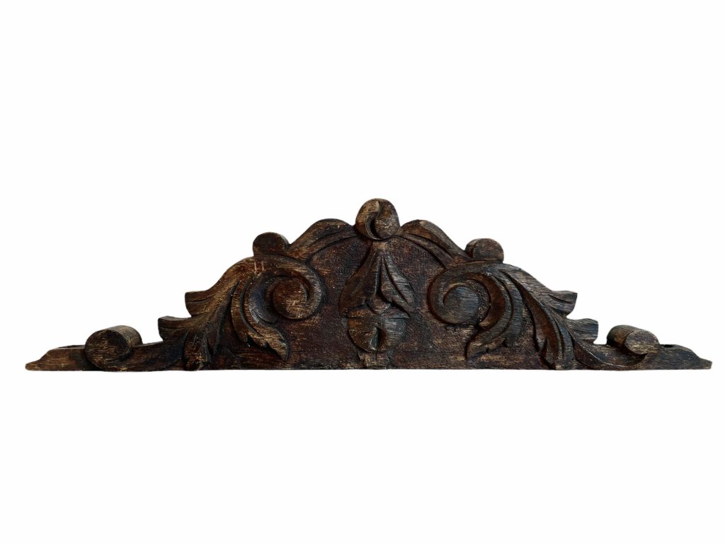 Antique French Large Furniture Cabinet Wardrobe Sideboard Topper Finial Display Leaf Decor Finishing Decorative circa 1910-20s / EVE