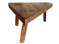 Vintage Stool French Traditional Trapezoid Small Milking Wood Chair Plant Pot Stand Display Plinth Seat Shaped Tabouret c1950-60's / EVE