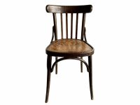 Vintage French Bentwood Bistro Wooden Brown Natural Wood Bistro Kitchen Chair Display Rest Seating Prop circa 1920-1930's