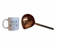 Alternative view of Antique French Copper Metal Hanging Sugar Jam Pan Saucepan Cooking Pot Stove Top Traditional French Kitchen c1900-20's