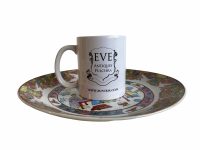 Alternative view of Vintage Chinese Ceramic Dinner Plate Dish Serving Fruit Bowl Table Wall Hanging Asian Decor Tableware China c1970's / EVE