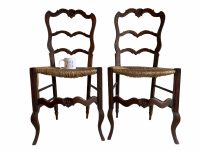 Alternative view of Vintage French Wooden Brown Natural Wood Woven String Raffia Stool Chair Stand Display Rest Plinth Seating Prop c1960-70's