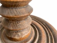 Alternative view of Vintage French Accordian Style Circular Side Table Compact Stand Display Plant Pot Plinth Tall High Twisty Heavy Tabouret c1960-70's / EVE