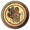 Vintage Greek Plate Reproduction Copy Of circa 450BC Plate Hand Made Light Damaged Terracotta Clay Pottery Ancient Greece c1970-80's / EVE