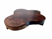 Vintage Chinese Wooden Stand Display Plinth Vase Ornament Circular Base Decor Trivet Placemat Table Protector Asian Box Wood c1970's / EVE