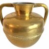 Vintage Brass Vase Pot Villedieu Metal Large Handled Jug Pitcher Vessel Holder Interior Design Traditional Decor Display c1950-60's / EVE
