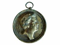 Antique French Large Medallion Victor Noir Journalist Pendant Medal Necklace Symbol Jewellery Jewelry c1880-1900's / EVE