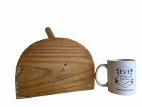 Alternative view of Vintage French D Stool Traditional Small Milking Wooden Brown Wood Small Chair Stand Display Plinth Seating Pot Tabouret c1970-80's / EVE