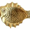 Vintage French Brass Fish Dish Basin Bowl Catch All Jewellery Jewelry Ornament Figurine Dressing Table circa 1960-70's / EVE