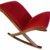 Vintage French Red Rocking Wood Wooden Footstool Foot Stool Rest Footrest Conservatory Desk Prop Display Tabouret circa 1970-80's / EVE