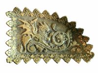 Antique French Brass Dragon Relieve Dish Plate Ornament Decoration Prop Trinket Jewellery Jewelry Plate Catch All circa 1900-20's / EVE