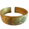Antique African Solid Brass Cuff Bracelet Bangle Large Jewellery Jewelry Africa Large Extra Large c1910-30s / EVE