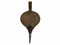 Vintage French Medium Wooden Leather Bellows Fireplace Open Fire Log Burner Stove Tool Prop Display Decor circa 1940-50's / EVE