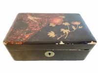 Antique Japanese Wooden Jewellery Jewelry Trinket Storage Box Container Chest Dressing Table Worn Treasure Hidey Hole circa 1910-20's / EVE