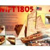 Vintage French American Virginia Pilot Boat Swift 1805 Model Ship Boat Sailing Yacht Toy Build Kit Collector 1:50 Scale c1970-80's / EVE
