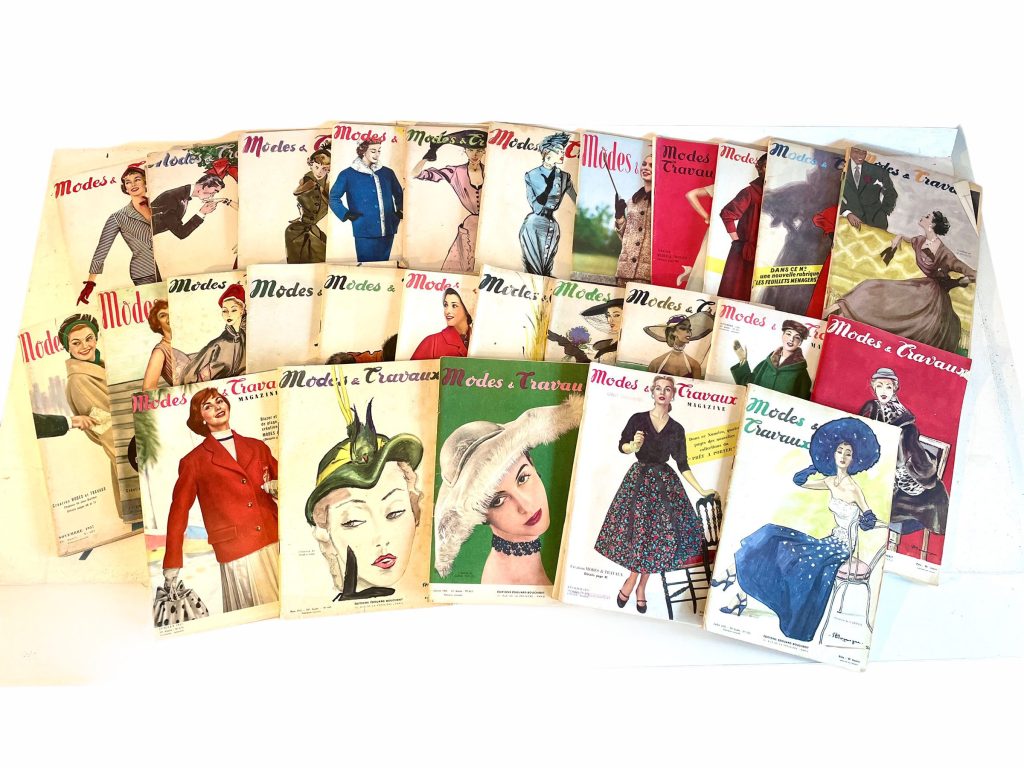 Vintage French Modes & Travaux Fashion and Work Collection Ladies Magazine Magazines Memorabilia Collector Rare Mid Century c1940-50's / EVE