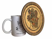 Alternative view of Vintage Greek Plate Reproduction Copy Of circa 450BC Plate Hand Made Light Damaged Terracotta Clay Pottery Ancient Greece c1970-80's / EVE