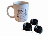 Alternative view of Vintage Chinese Wooden Egg Marble Stand Display Plinth Vase Ornament Circular Base Decor Placemat Protector Asian Box Wood c1970's / EVE