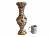 Alternative view of Vintage Moroccan Arabian White Brown Black Bottle Vase Storage Ornament Decor Design Pottery Clay c1970-80's / EVE de France