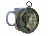 Alternative view of Antique French Large Medallion Victor Noir Journalist Pendant Medal Necklace Symbol Jewellery Jewelry c1880-1900's / EVE