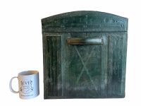 Alternative view of Vintage Moroccan Tooled Green Leather Wrapped Heavy Wooden Treasure Chest Wood Wooden Case Storage Display Box Container c1940-50's / EVE