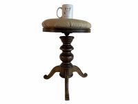 Alternative view of Vintage French Adjustable Wooden Wood Piano Stool Work Small Chair Seat Tabouret Twisting circa 1960-70's / EVE