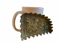 Alternative view of Antique French Brass Dragon Relieve Dish Plate Ornament Decoration Prop Trinket Jewellery Jewelry Plate Catch All circa 1900-20's / EVE