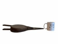 Alternative view of Vintage French Medium Wooden Leather Bellows Fireplace Open Fire Log Burner Stove Tool Prop Display Decor circa 1940-50's / EVE