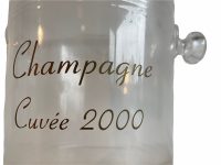 Alternative view of Vintage French See Through Millenium Plastic 2000 Champagne Wine Ice Bucket Cooler Display Stand Pot Handled c2000 / EVE