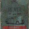 Rover 80 and 100 Owner's Handbook / Car Manual - Issued 1960 / EVE