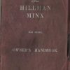 Hillman Minx Owner's Handbook / Car Manual - 1948 Model / EVE