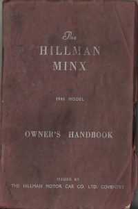 Hillman Minx Owner's Handbook / Car Manual - 1948 Model / EVE