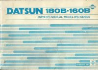 Datsun 180B 160B Model 810 Owner's Handbook / Car Manual - Issued 1979 / EVE